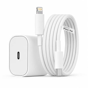 KARWAN 20W Type C Charger with USB C to Lightning Cable [2Yrs Warranty] PD 3.0 Fast Charging Adapter Compatible with iPhone 14/13/12/11/X/Mini/Pro/Pro Max Series & More, BIS Certified Wall Charger 25W